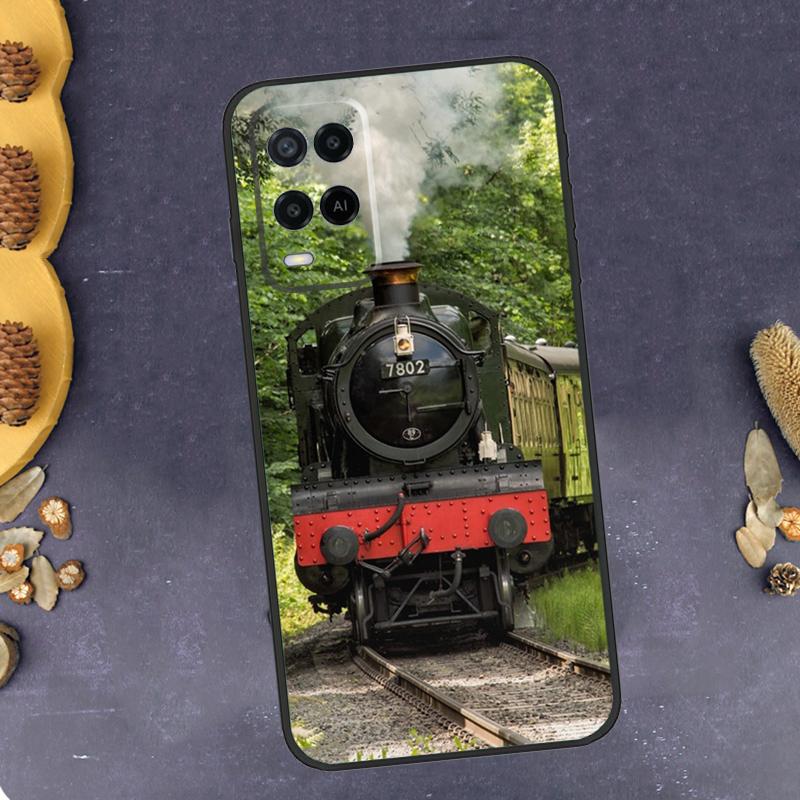 Train Railway Travel Phone Case For Oppo A78 A38 A58 A74 A15 A80 A60 A40 A94 A54 A98 A18 A16 A76 A96 A17 A77 A57S