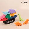 Dinosaur Stacked Wooden Toys Balance Block Matching Game Logical Thinking Fine Motor Training Montessori Education Toys for Kids