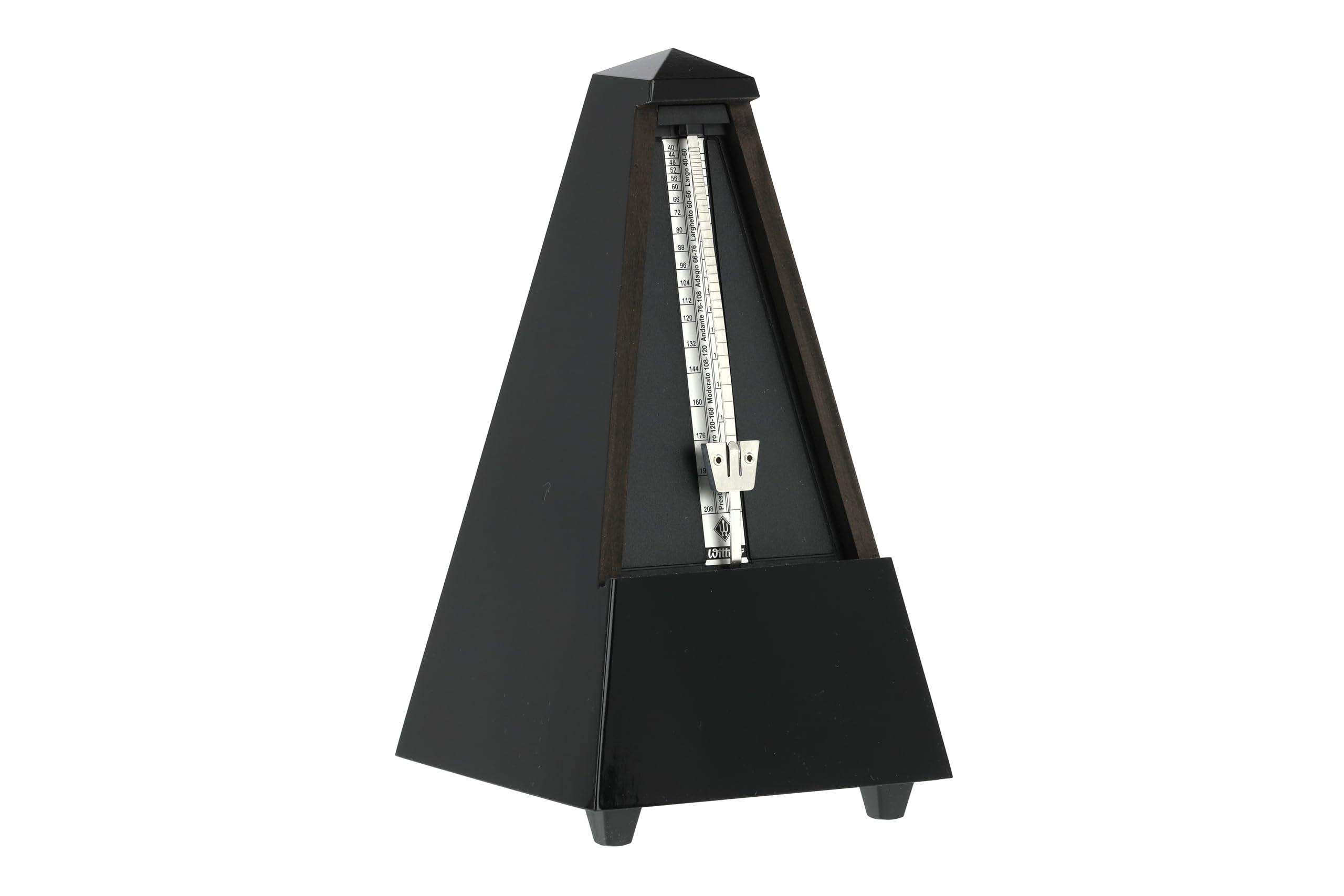 Wittner Wooden Metronome Black Matte Finish No Time Signature Bell 806