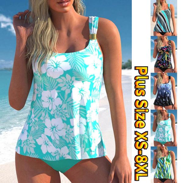 

Женский цветочный купальный костюм бикини комплект танкини комплекты женская полосатая пляжная одежда купальный костюм две части топ купальник бикини больших размеров