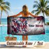Custom Text Beach Towel, Soft Absorbent Swimming Multi-use TowelBologna FC