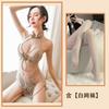 Sexy Sexy Lace Slit Free Uniform Mesh Classical Embroidery Cheongsam Temptation Perspective Set