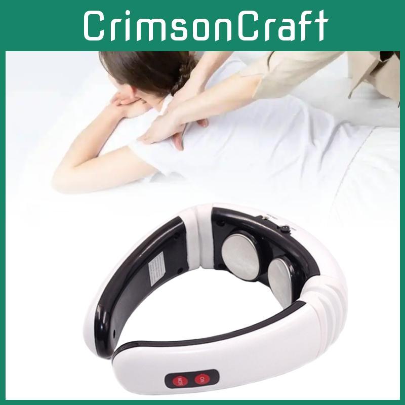Cervical Electric Pulse Massager Shoulder Neck Therapy Device Pain Relief Tool