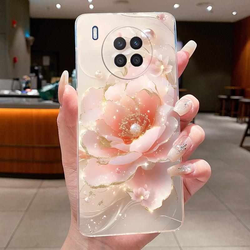 Phone Case For Huawei Nova 8i Capa Honor 50 Lite Funda Butterfly Bow Protective Casing Transparent Soft Silicone TPU Cover Coque