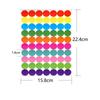 6mm 8mm 10mm 19mm 20mm 40mm Colored Dot Stickers Polka Circle Office Classroom Party Decoration Toys Diary Decoration Sticker
