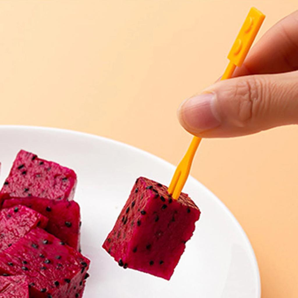 36pcs-Creative Fruit Sign Disposable Household Fruit Fork Cute Dessert Fork Cake Small Fork Hotel Western Food Fruit Fork