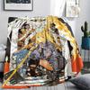 1Pc Death Note Print Flannel Blanket, High Quality Comfortable for All Seasons, Home Decor, Warmth and Comfort, Perfect for Christmas Gifts