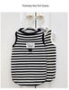 Spring & Autumn Cotton Striped Dog Vest - Comfortable Leash-Pulling Outfit for Teddy, Bichon, Small & Medium Dogs