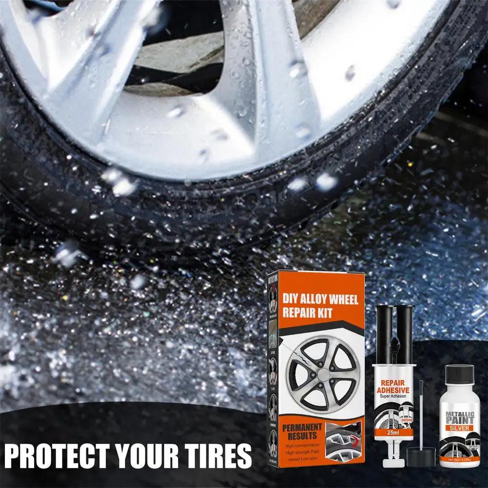 DIY Alloy Wheel Repair Kit Wheel Scratch Repair Kit Wheel Scratch Repair Kit For Damage To Alloy And Steel Wheels Auto Rim Dent