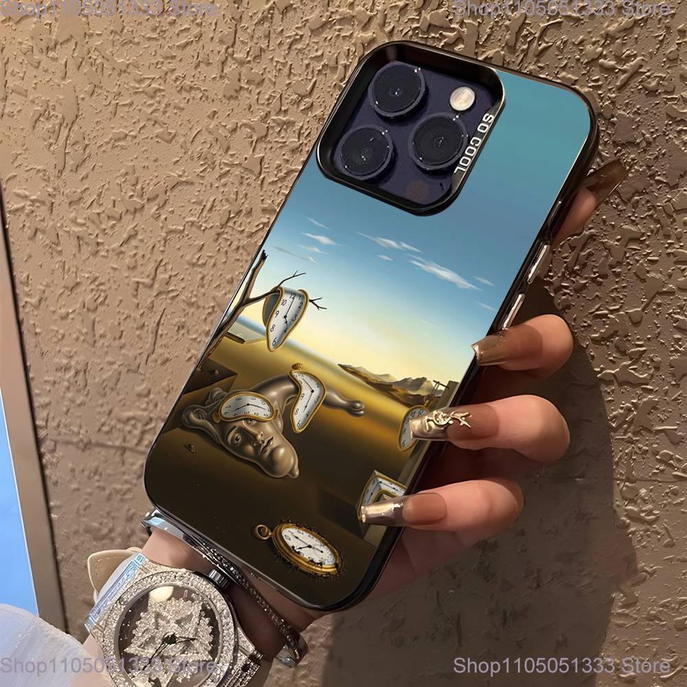 S-Salvador D-Dali Art Phone Case For iPhone 16,15,14,13,12,11,Pro,XS,Max,Plus,Mini,SE Black Candy Matte Shockproof Cover