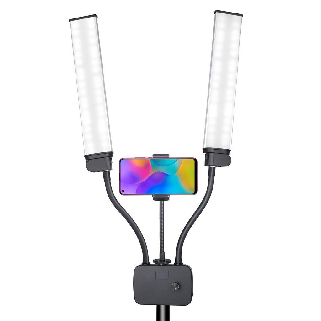 45W Dual-Arm LED Lamp for Photography/Live Stream - Foldable & Portable Fill Light