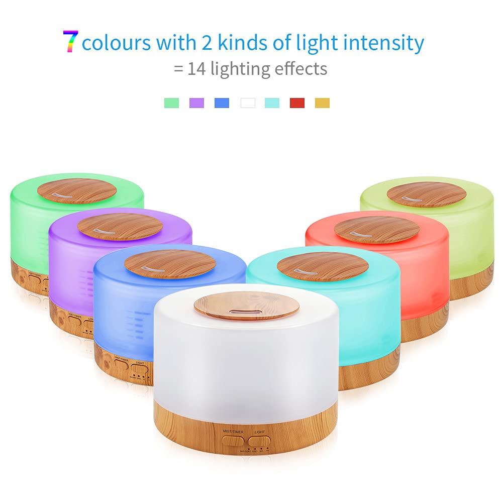 Essential Oils Diffuser 500ml Humidifier Aroma Diffuser with Timer