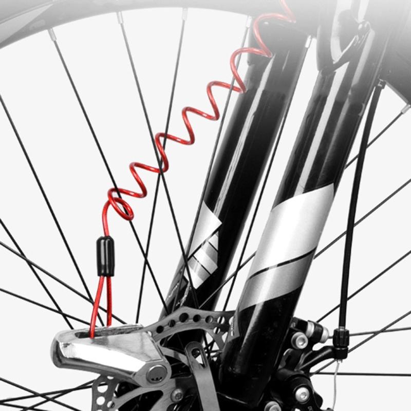 3.5mm Anti-Theft Spring Wire Rope Motorcycle Bike Lock Cable Lock Reminder Cable Theft Handlebar Scooter Disc Brake Lock