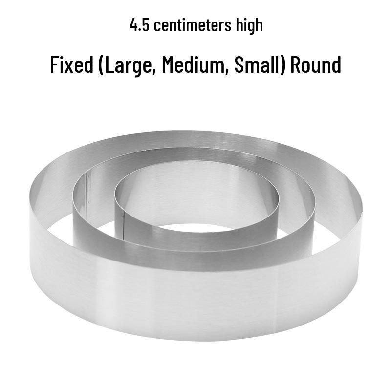 Set mit 9 Mousse-Ringen aus Edelstahl, 15,24-30,48 cm Kuchenback- und Käsekuchen-Schichtformen