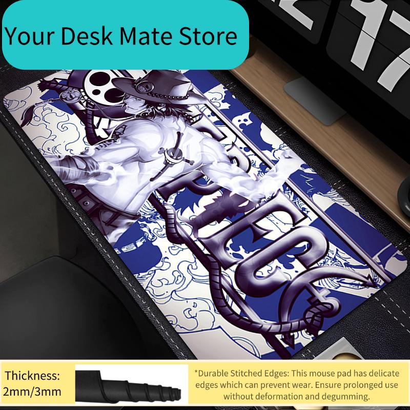 Anime Mouse Pad one piece Ace Gaming Large Dywan Gamer Keyboard Pad Extended Desk Mat Table Carpet Mousepad For Computer