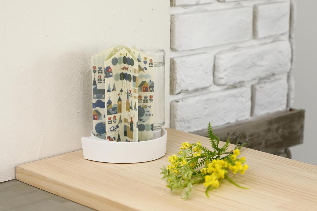 Sekisui Jushi Natural Evaporative Eco Nordic Life X W13 X D11cm Humidifier, Waterscape, WS-NR, H15.5