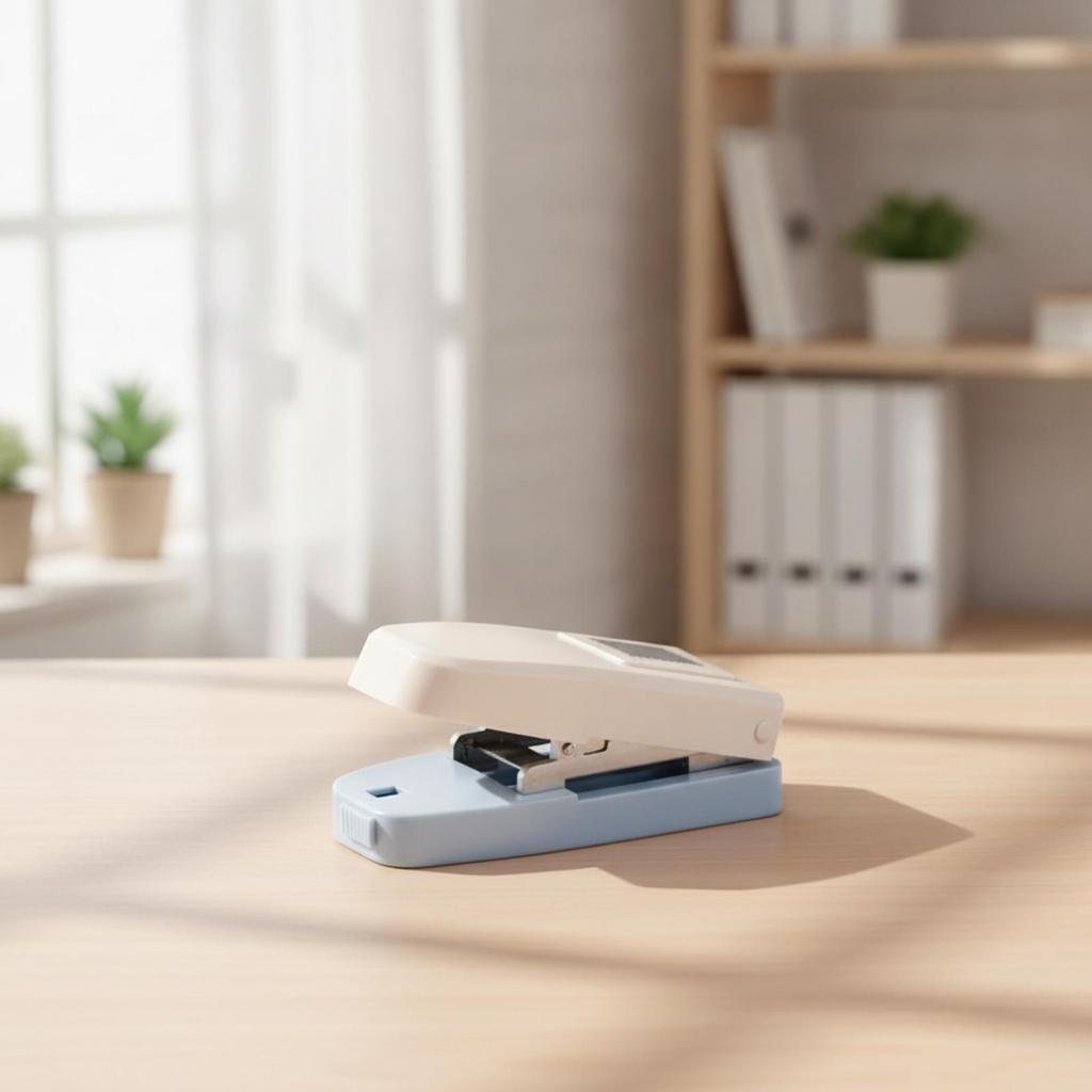 Embosser with Alloy Blade Compact Handheld Paper Punch Snap-Lock for Journalists