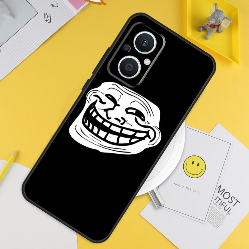Troll Face Meme For OPPO Reno 4 5 6 7 8 Lite 10 Pro Reno 8T 4Z 5Z OPPO Find X3 Lite X2 Neo X6 X5 Pro Case