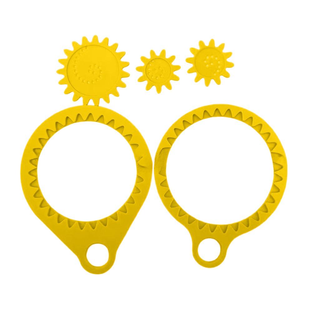 

Пластиковый спирограф, игрушка для рисования, взаимозацепляющиеся шестерни, колеса, искусство, ремесло, чертежная линейка для детей жёлтый