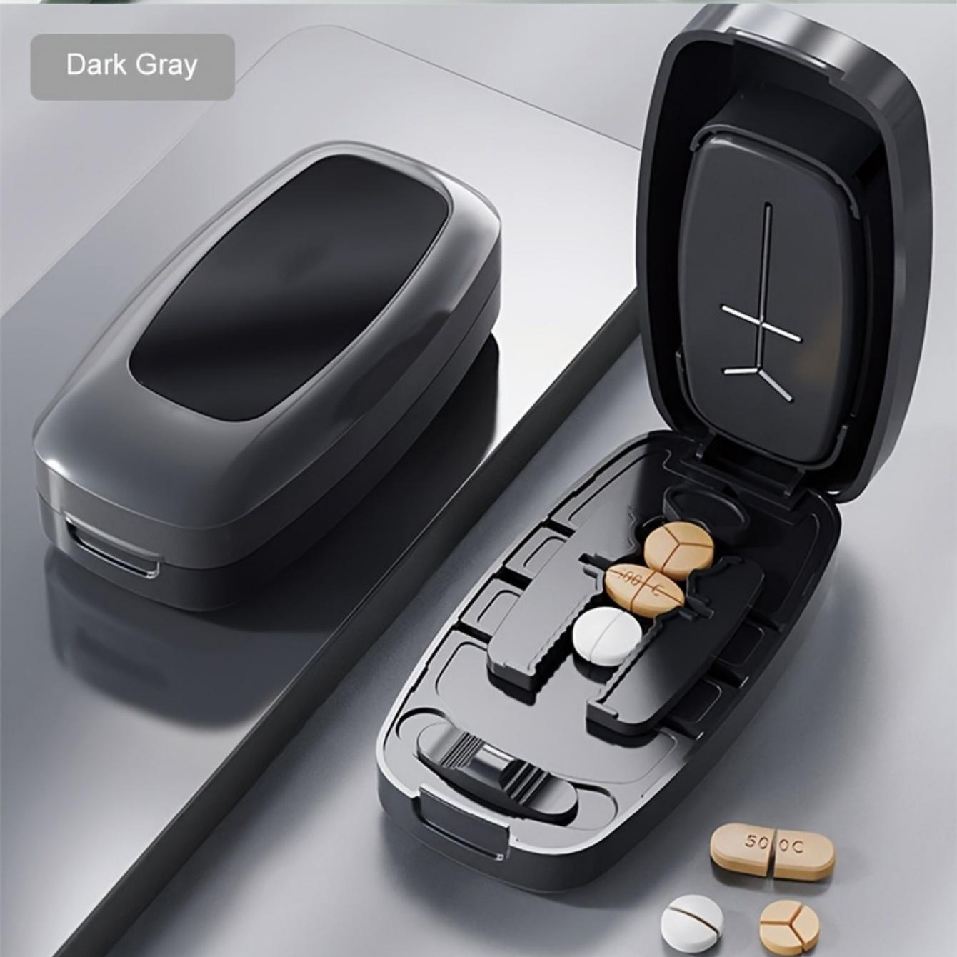 

Pill Cutter Splitter for Small and Tiny Pills, 1/2 1/3 1/4 Pill Splitter for Small Pills,Vitamins, Tablets in Half or Quarters темно-серого