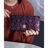 ANNA SUI Rymlig Runddragkedja Lång Plånbok [Ny Färg] Damplånbok med Fack för Sedlar och Kortplatser, Stor Kapacitet, 316900 Lila (Ny)