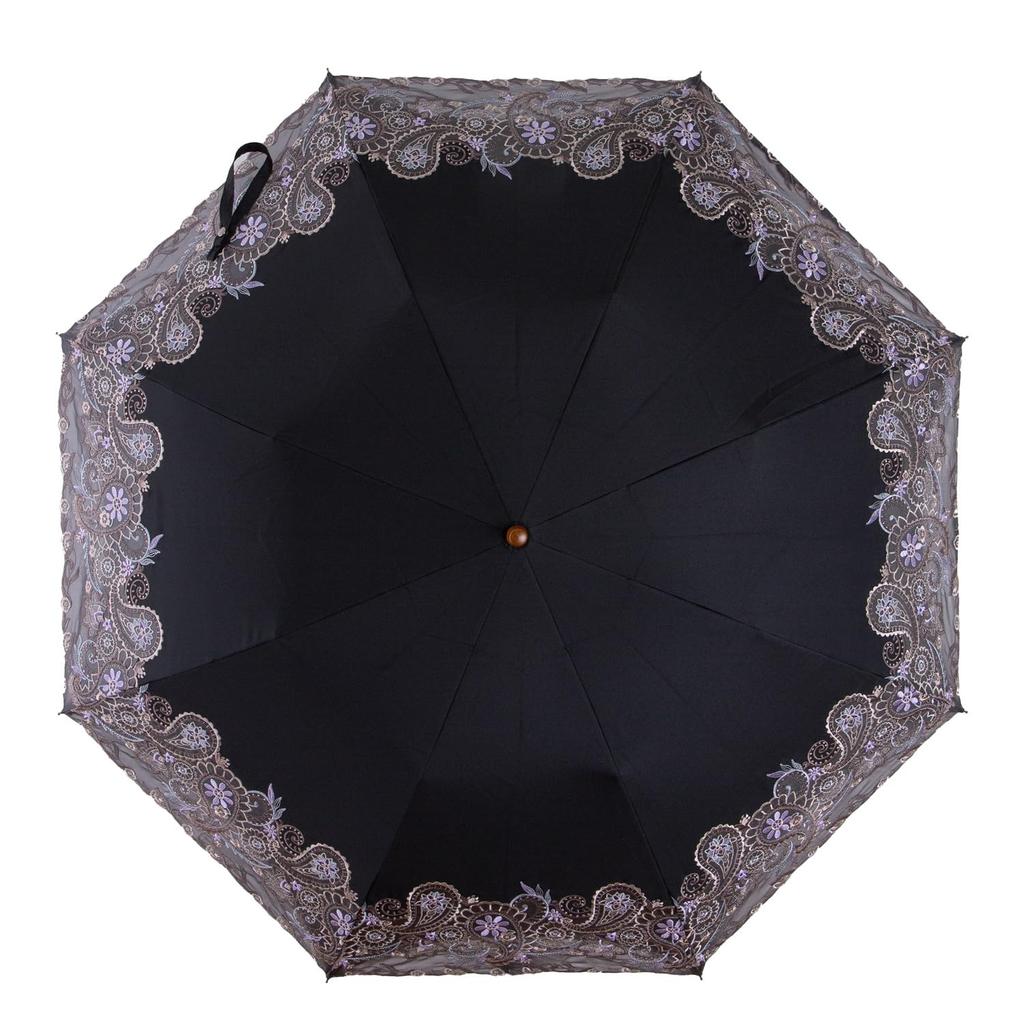 Chinoiserie Modern Rain or Fully Embroidered Long Folding Actress Style UV Paisley Organza Parasol, Shine, Sun-Blocking, Women's Umbrella/Short