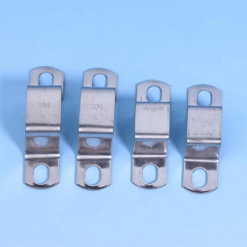 5Pcs Thickened U-Shaped 304 Stainless Steel Horseback Tube Saddle Clip Buckle Throat Hoop Ohm Tube Card Pipe Fixing Clamps