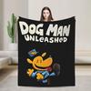 Dog Man Dogman Film Strip Boek Dekentje Cartoon Flanel Vintage Warm Plaid voor Dekbed Lente/Herfst