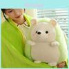 Adorabile Peluche Riccio Rosa e Verde con Coperta Accogliente e Zaino