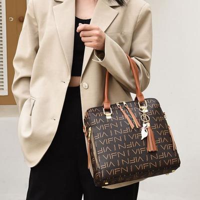 Borsa a tracolla da donna in ecopelle stampata Borsa a mano