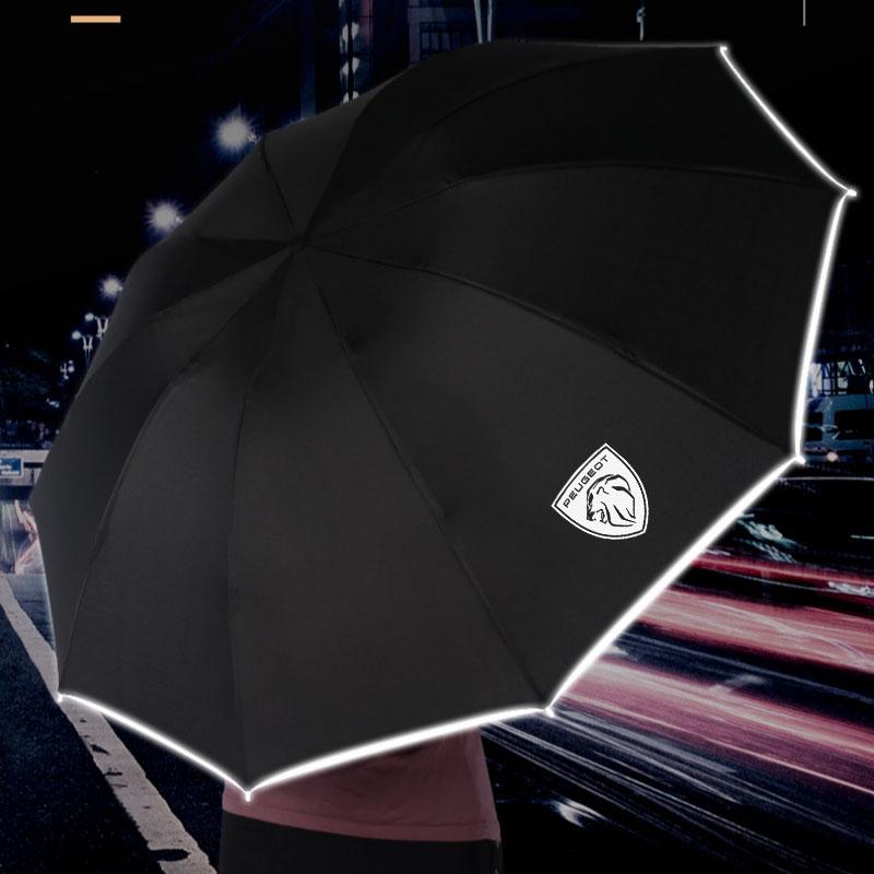 For Peugeot GT LINE RCZ 2008 3008 5008 307 308 508 R Car Automatic Folding Sun Protection Umbrella Reflective Sunshade Accessories