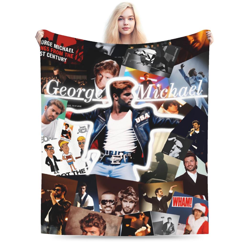 George Michael  Songs Blanket Quality Warm Soft  Throw Blanket Winter Girls Boys Couch Chair Fluffy Bedspread