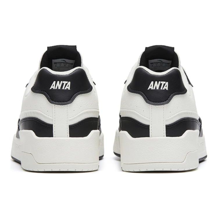 Anta Slip Resistant Shock Absorbing Durable Low Top Skate Shoes Men Sneakers Ivory-White Black 912318062-3