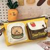 Portable Pencil Case Hamburger And French Fries Stationery Bag New Pen Bag  Back To School