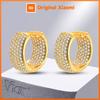 Vnox Sparking Full CZ Stone Small Hoop Earrings for Girls Women, Bling Cubic Zirconia Hoops Huggies, Summer Ear Jewelry