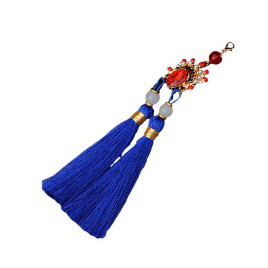 Tassel Pendant Facial Makeup Opera Car Decoration Hanging Accessories with Imitation Pearls Decor Hanfu Decoration