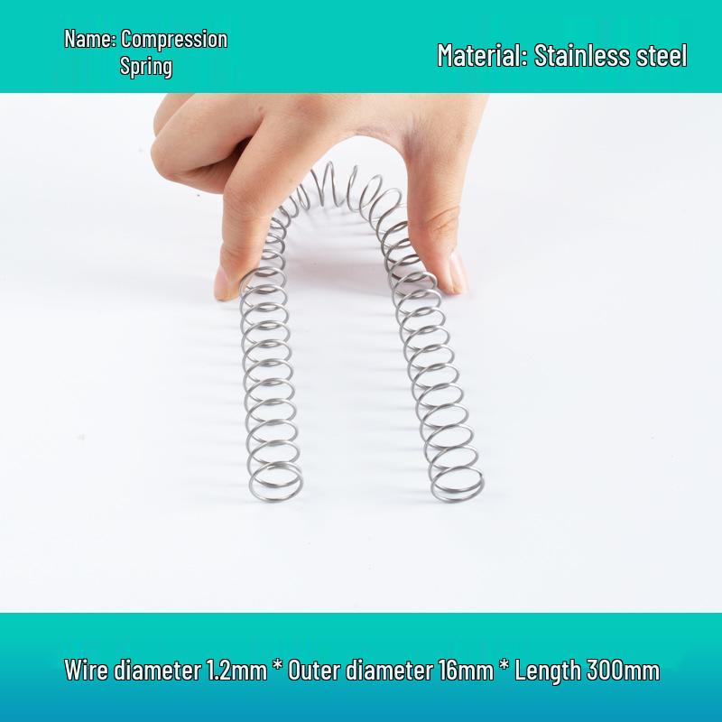 Steel Wire Compression Spring, 1.2-50mm Diameter, Long, Thin & Durable, Yellow, 300 Available