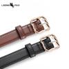 Women's Leather Belt Silver Buckle Versatile Jeans Thin Belt Female High-end Waist Seal Brown Versatile Decorative Belt