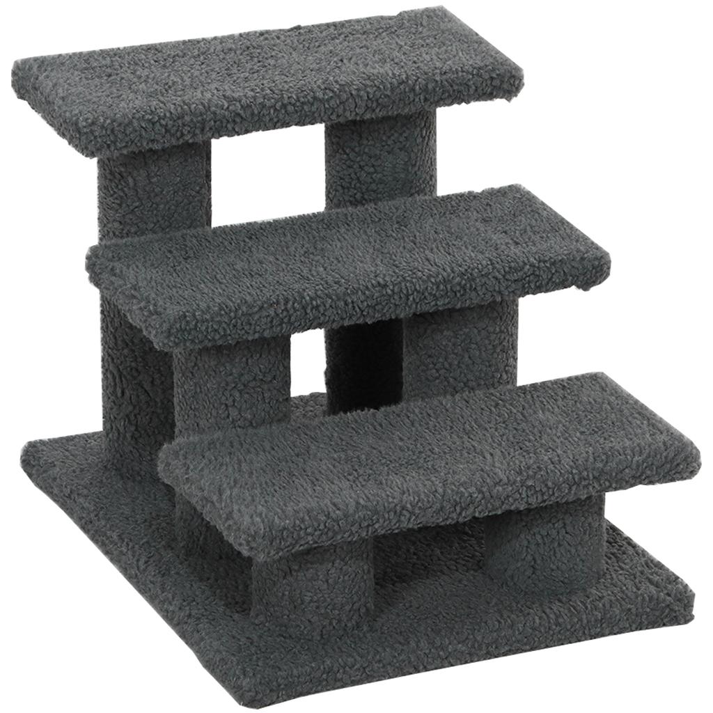 Cat Stairs 3 Steps Pet Stairs Stairs for Cats Pet Stairs 45 X 35 X 34 Cm Grey