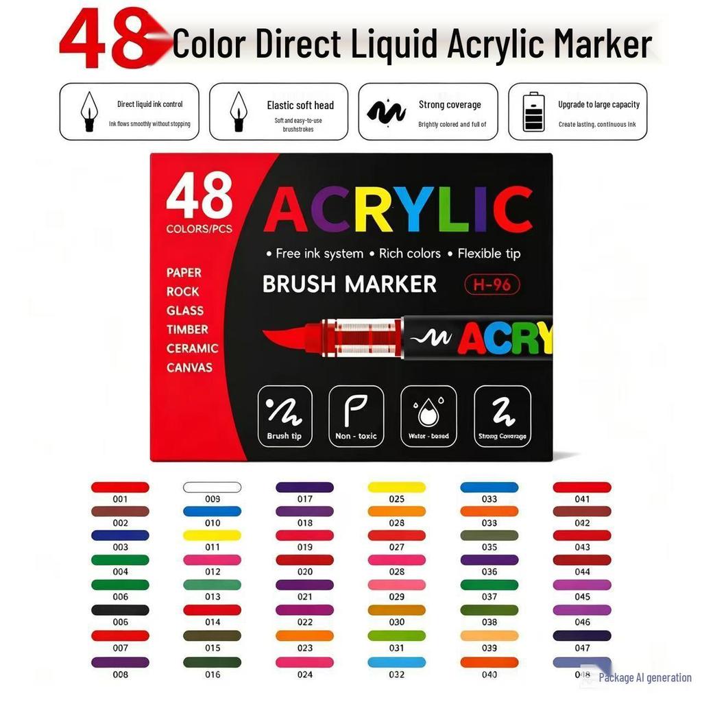 Set de Marqueurs Acryliques - 366 Couleurs pour l'Art Étudiant, le Graffiti et la Peinture, Fournitures d'Art Empilables