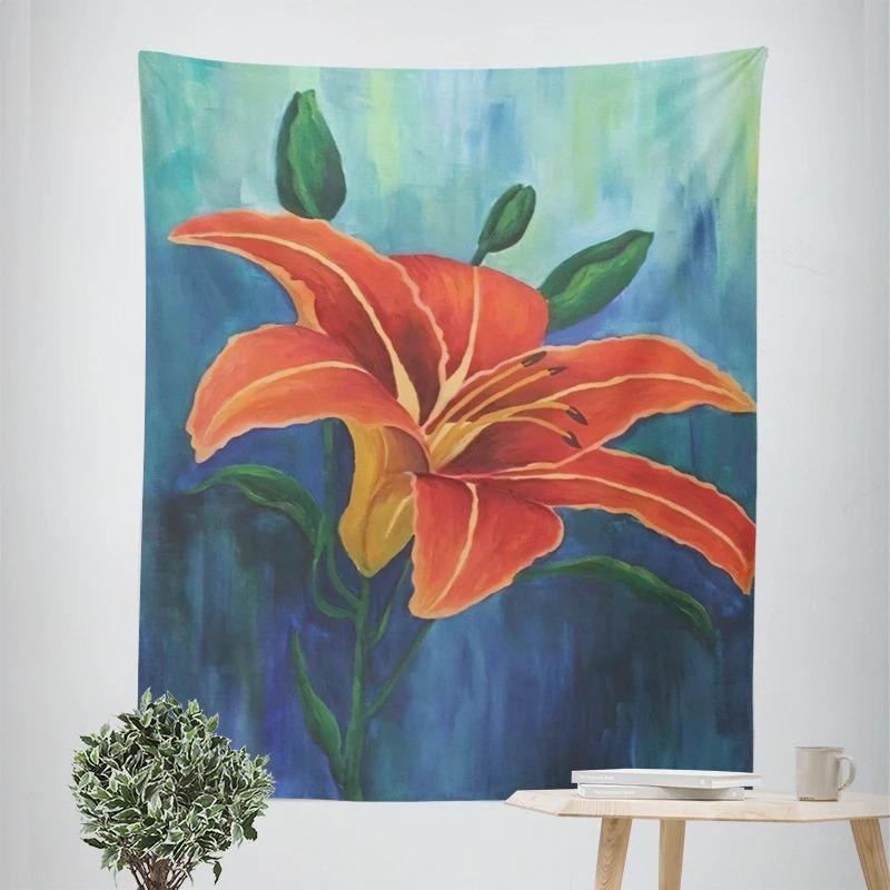 Sunflower Pattern Decorative Tapestry Home Wall Decoration Office Living Room Tapestry