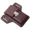 Fashion Men Multi-Function Pu Leather Waist Bag Mobile Phone Purse Outdoor Travel Sports Bum Pouch