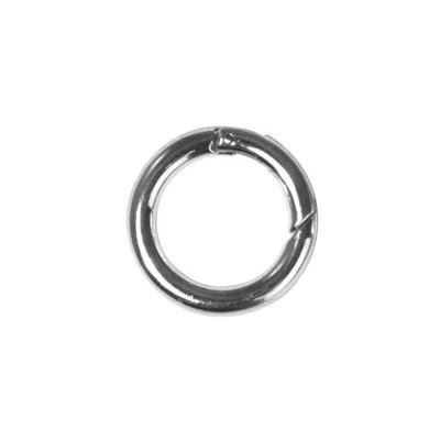 Clasp, Round, 25mm Ø, Platinum, 1pc