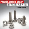 150pcs Stainless Steel 304 Metric Flange Hex Nuts, Flange Bolts and Nut Kit, M5 M6 M8 Including 14 Common Sizes, Fully Threaded.
