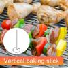 10 Pezzi Spiedini da Barbecue Strumenti da Esterno Spiedini da Barbecue Strumento per Grigliata Design Verticale Per Pollo Gamberetti Accessori per Griglia