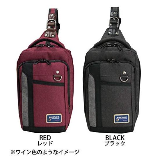 Body One Shoulder Shoulder Crossbody Red [Mustache] Bag, Bag, Bag, MDP-0650