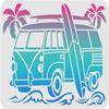 Large Plastic Reusable Drawing Painting Stencils Templates for Painting On Scrapbook Fabric Tiles Floor Furniture Wood Rectangle Car Pattern 297x210mm