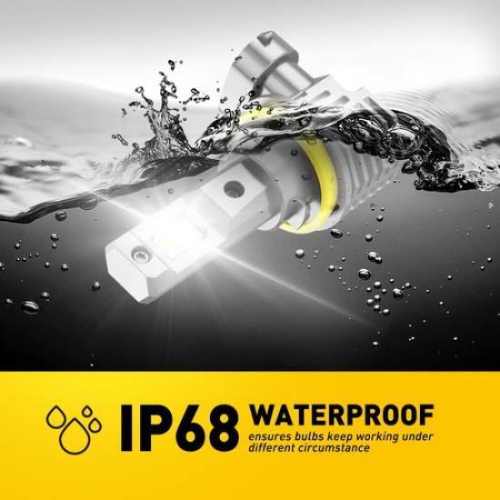 Auxito 9005 + H11 Combo LED Headlight 120W 80000LM High/Low Beam 6500K Bulbs Kit