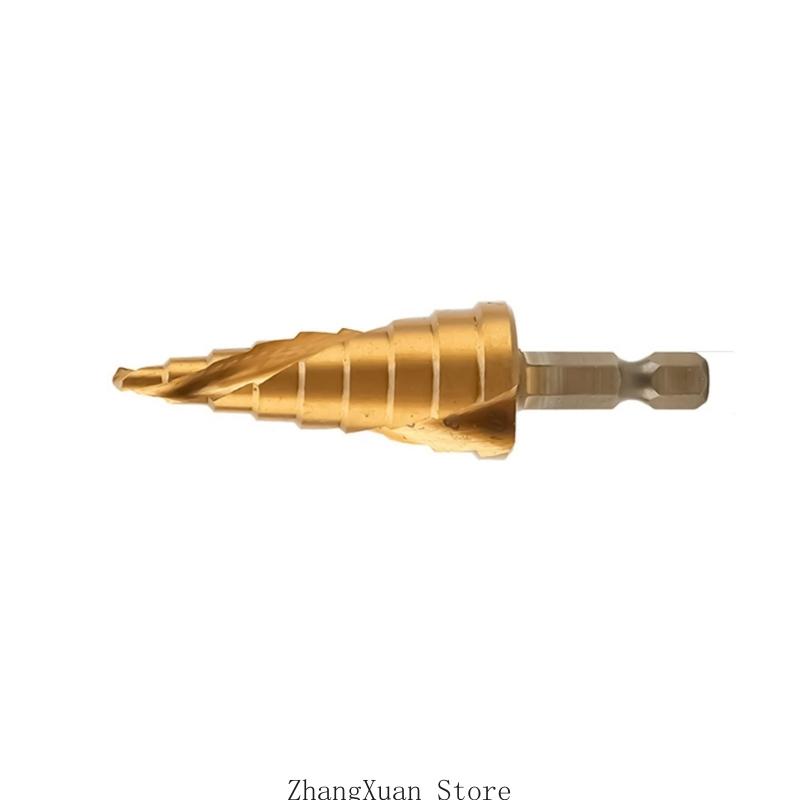 Spiralling Grooved Step Drill Bit High Speed Steel 4mm-12/20/32/22mm (5/32-5/4inch) 3XUF