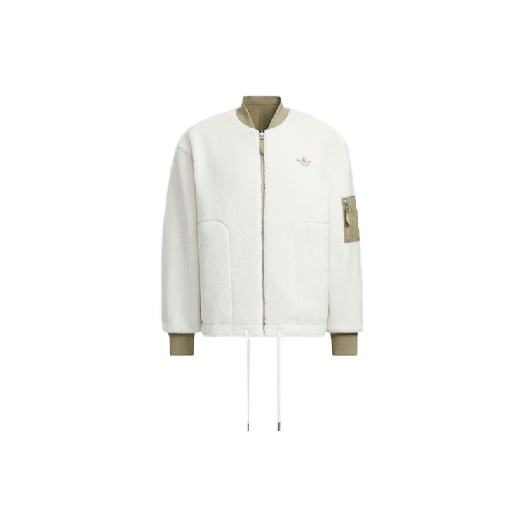 adidas Originals Unisex Olive Green Reversible Sherpa Jacket IN0990